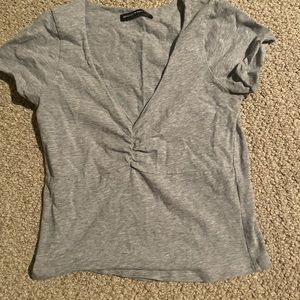 brandy gray v neck